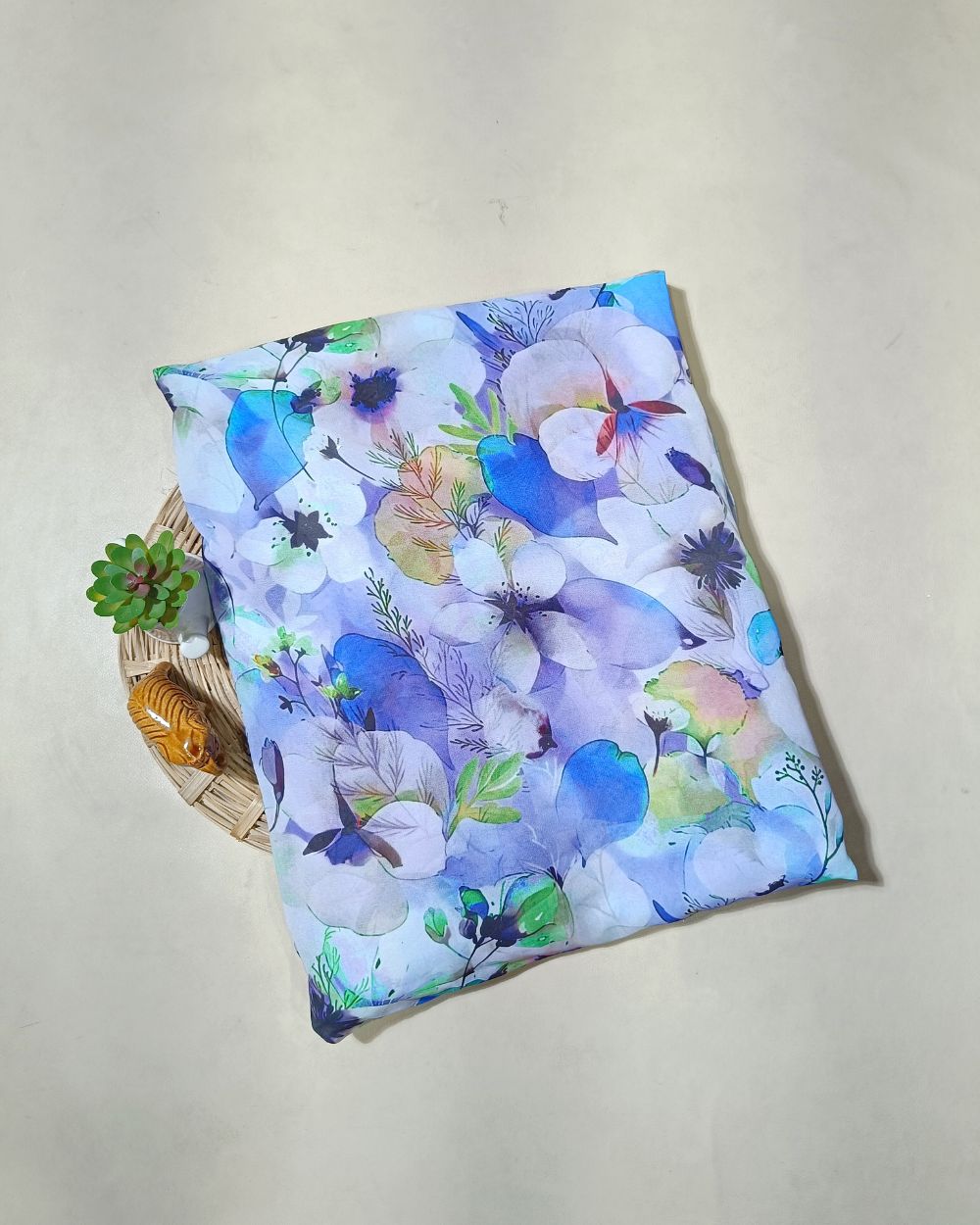 Fox Georgette Digital Print Purple Colour 48 Inches Width