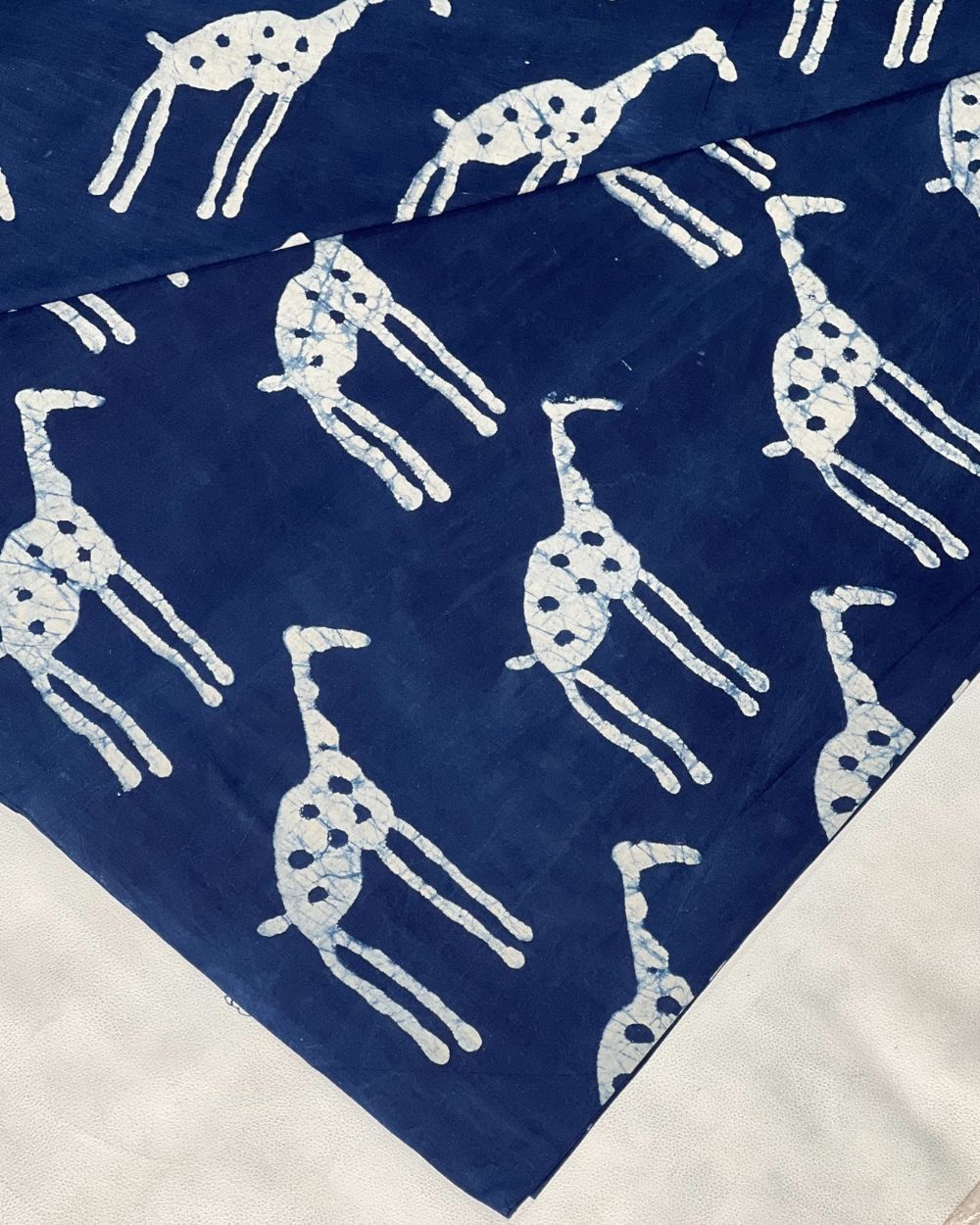 Hand Block Printed Cotton Indigo Blue Colour 44 Inches Width