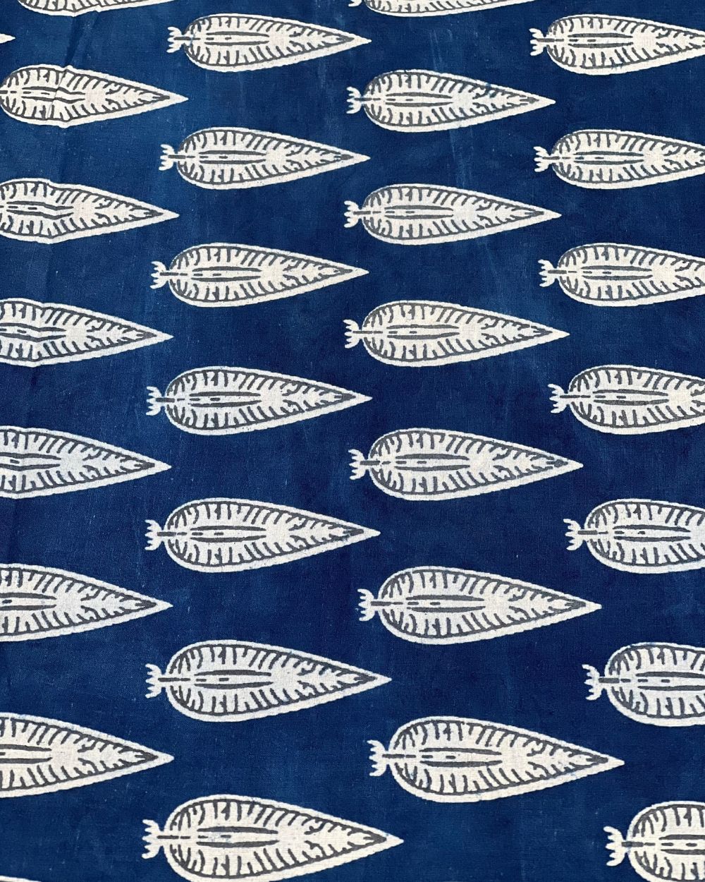 Hand Block Printed Cotton Indigo Blue Colour 44 Inches Width