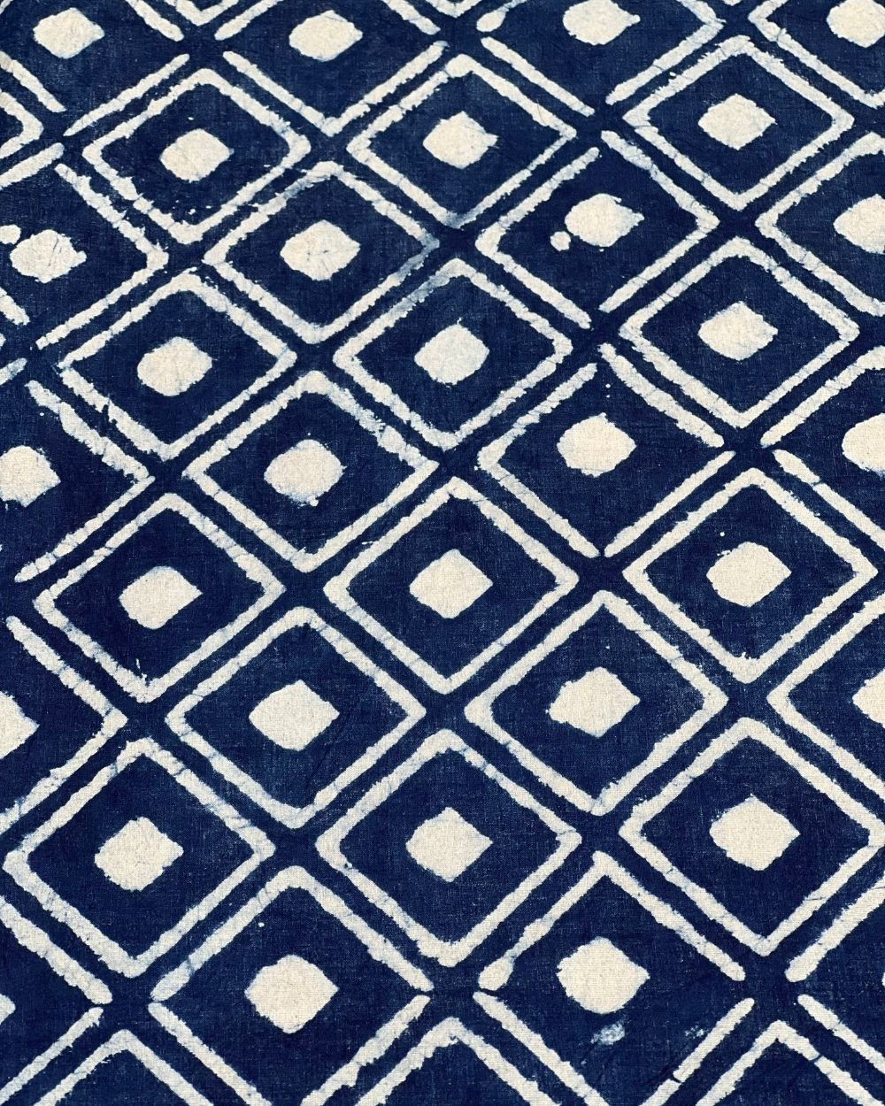 Hand Block Printed Cotton Indigo Blue Colour 44 Inches Width