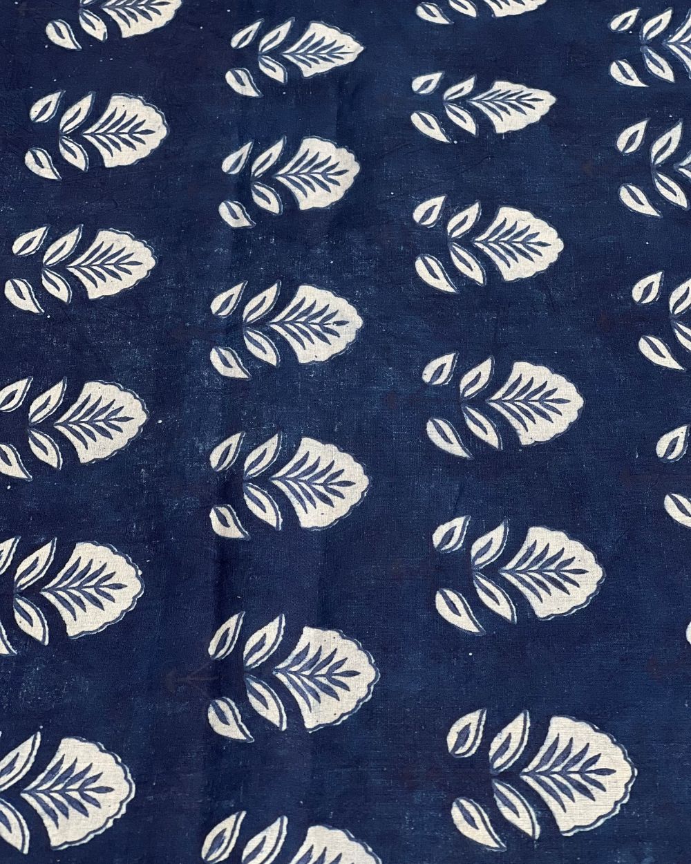 Hand Block Printed Cotton Indigo Blue Colour 44 Inches Width