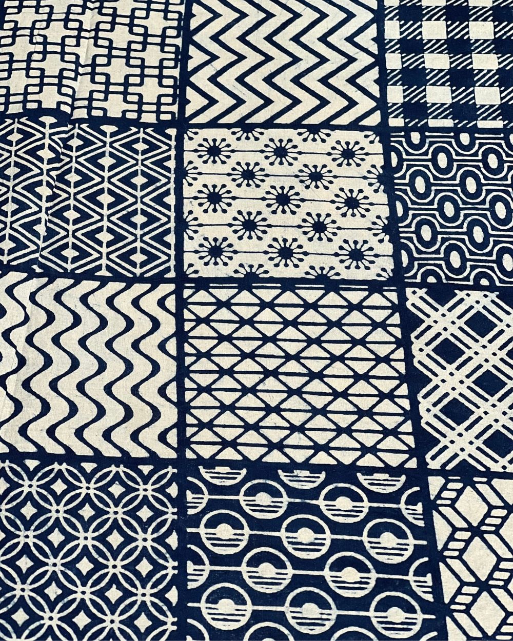 Hand Block Printed Cotton Indigo Blue Colour 44 Inches Width