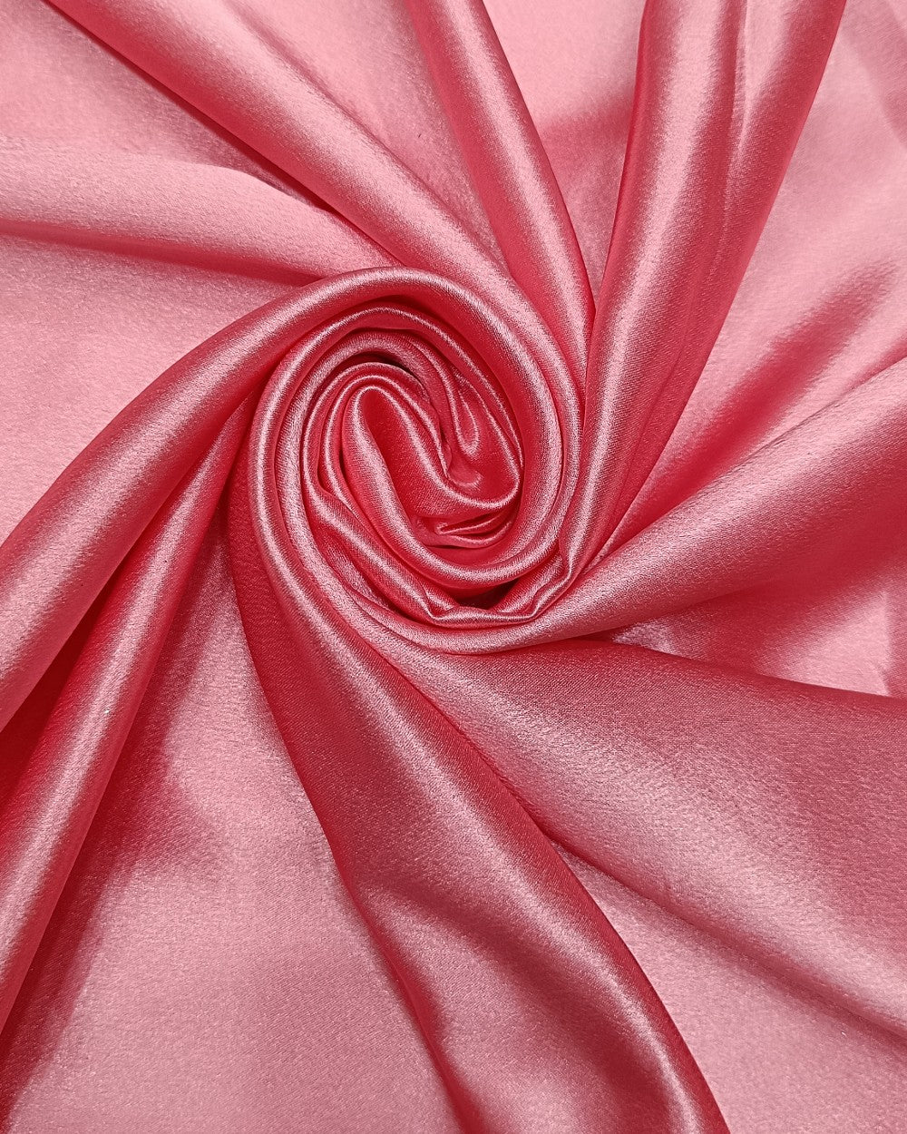 Plain German-Satin Coral Bliss Pink Colour 44 Inches Width