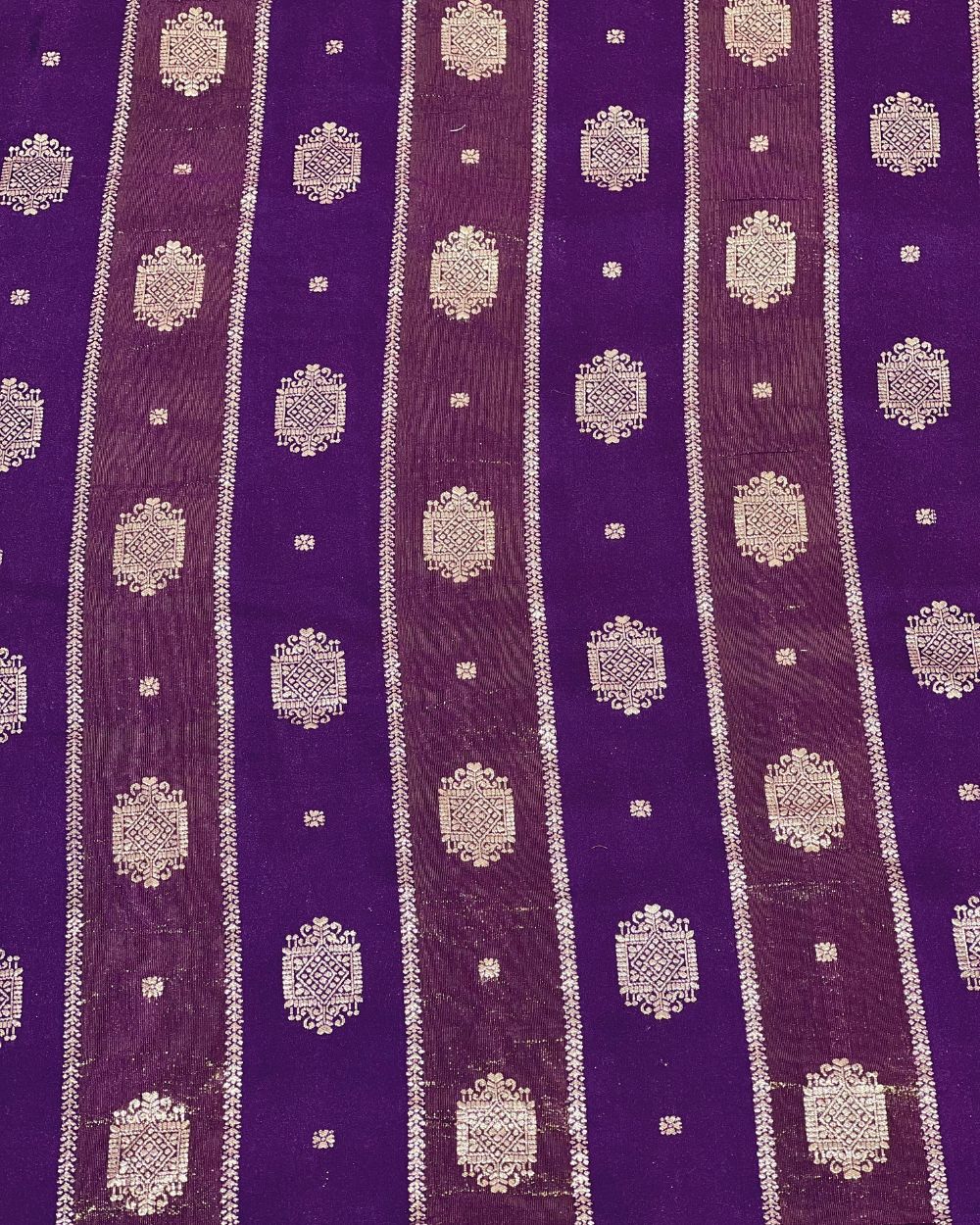 Chanderi Work Purple Colour 45 Inches Width