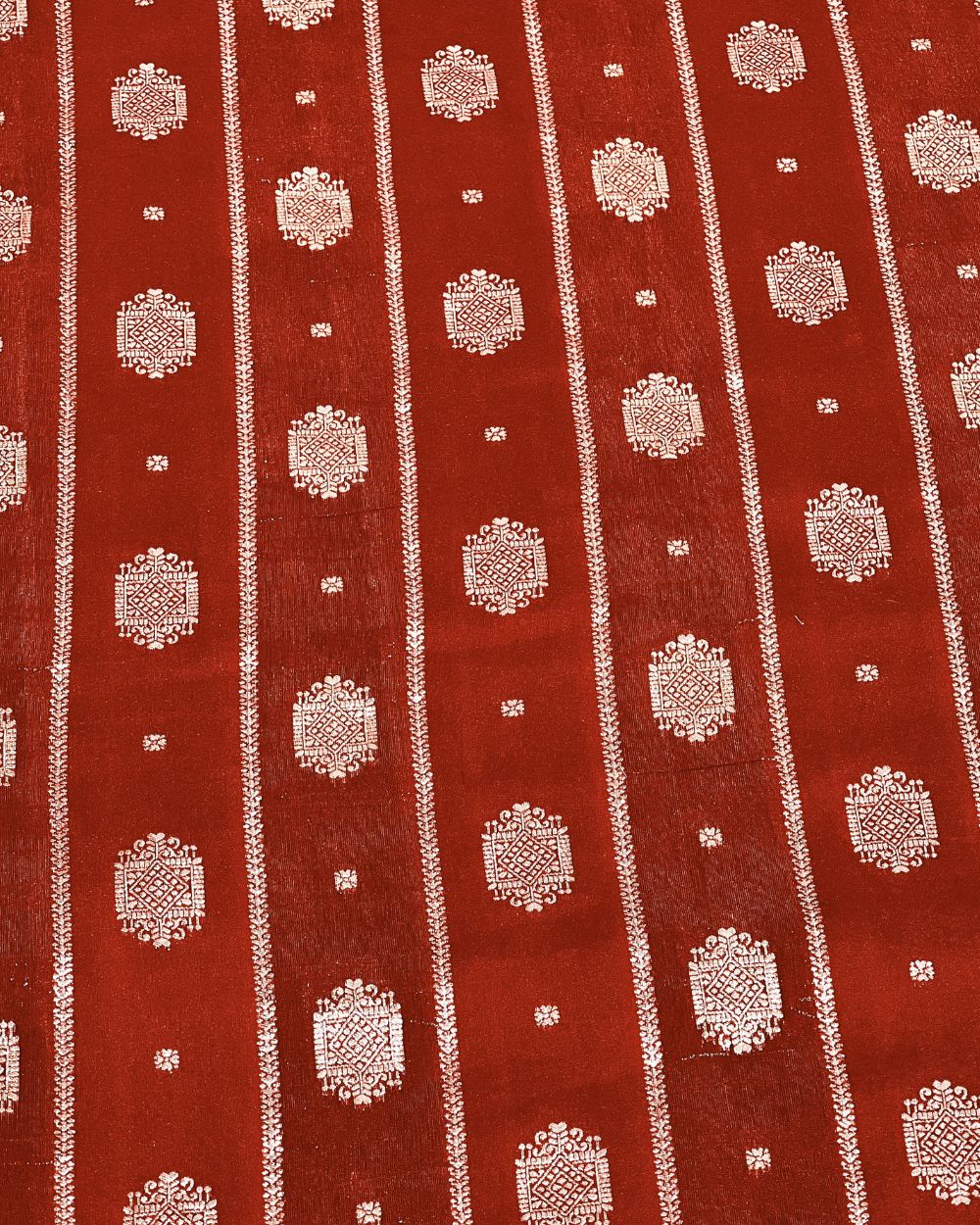 Chanderi Work Burnt Orange Colour 45 Inches Width