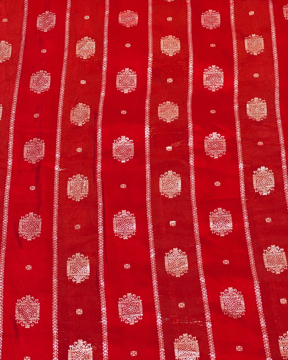 Chanderi Work Red Colour 45 Inches Width