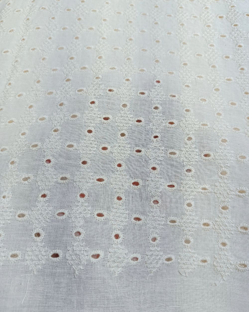 Dyeable Pure Cotton Hakoba Fabric Off White Colour 45 Inches Width