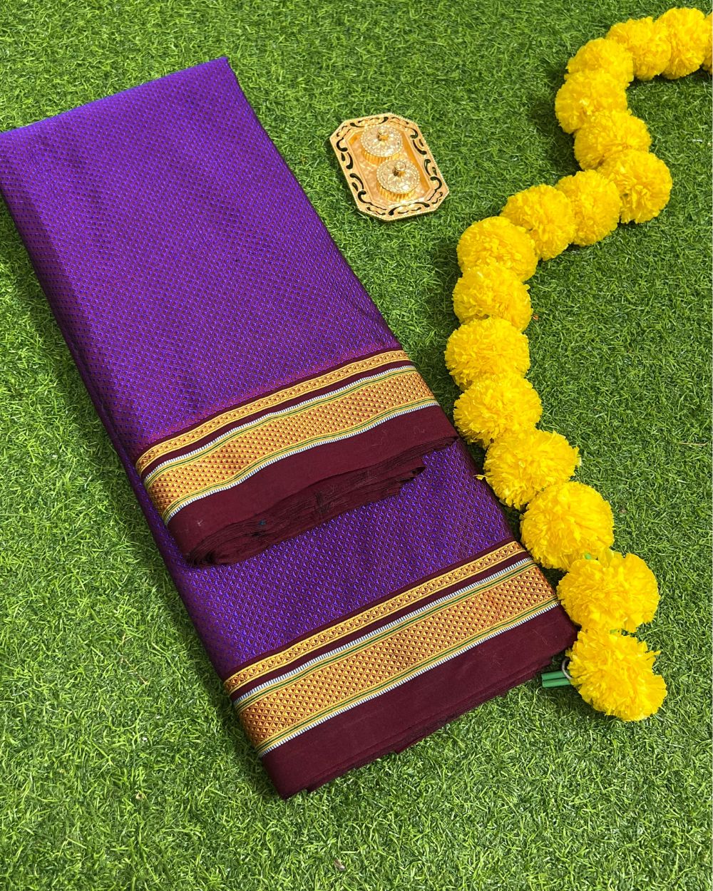 Cotton Khun Purple Colour 36 Inches Width
