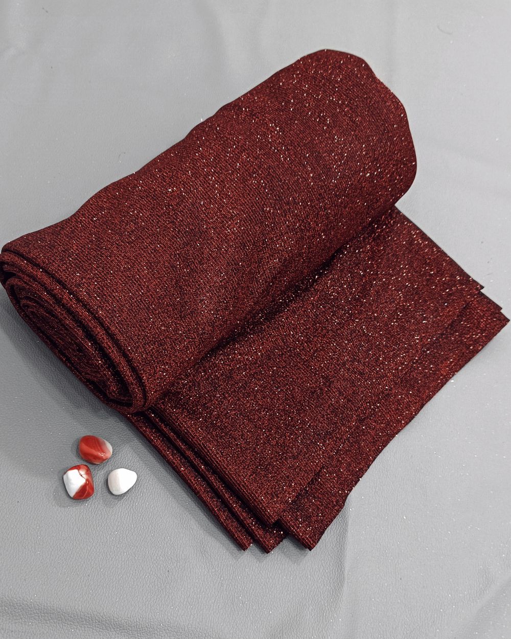 Imported Sparkle Maroon Colour 57 Inches Width