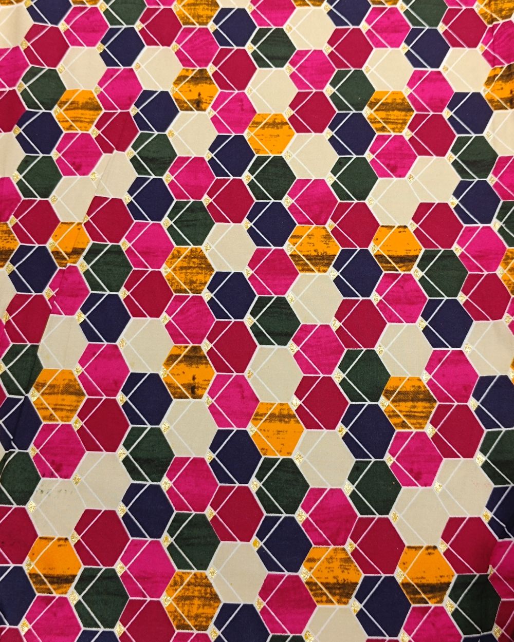 Rayon Foil Print Multicolour 42 Inches Width