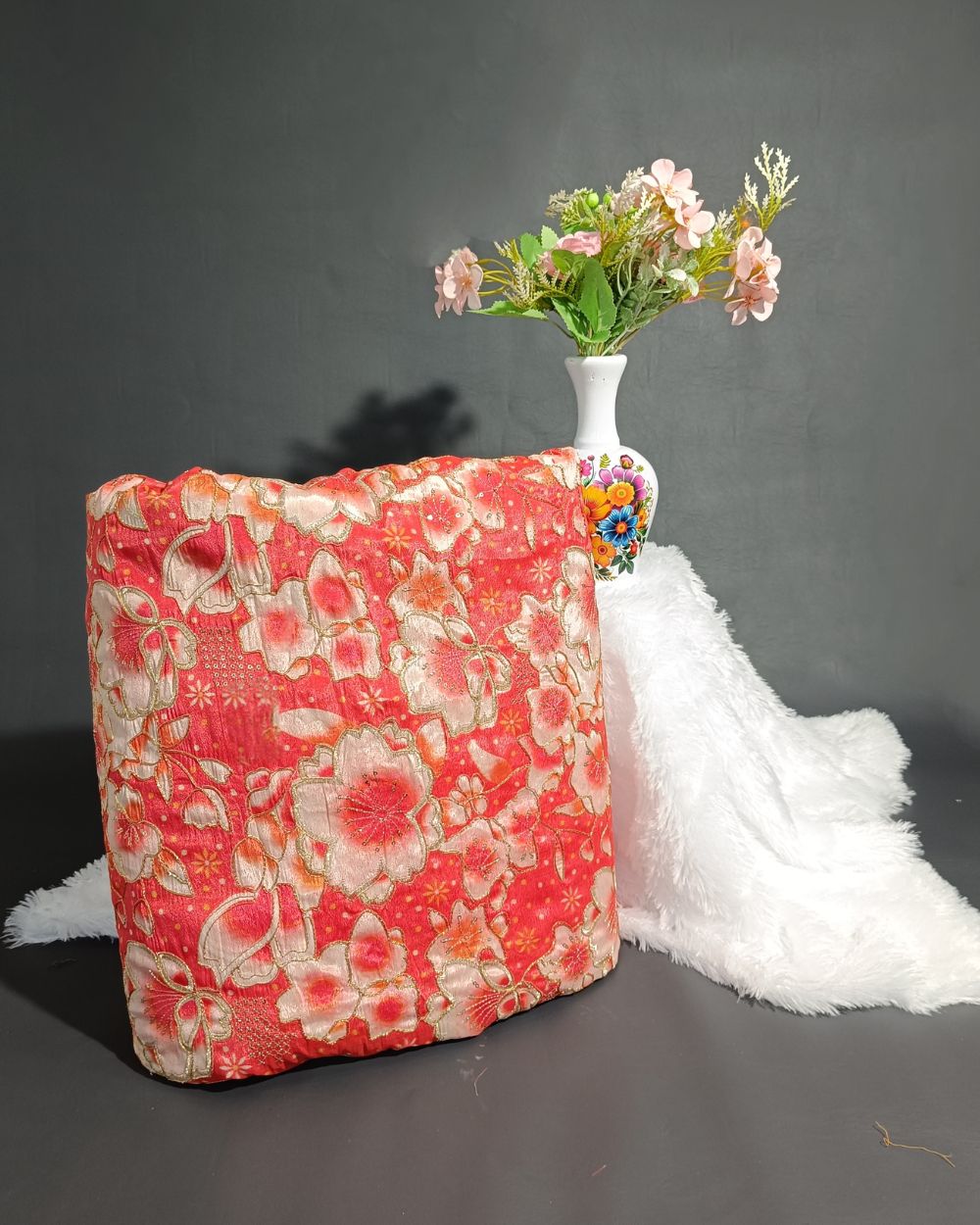 Chinnon Work Peach Colour 42 Inches Width