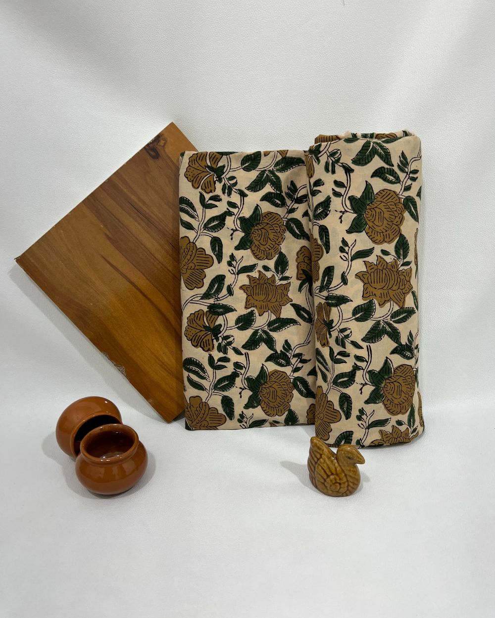 Bagru Hand Block Printed Cotton Beige Colour 45 Inches Width