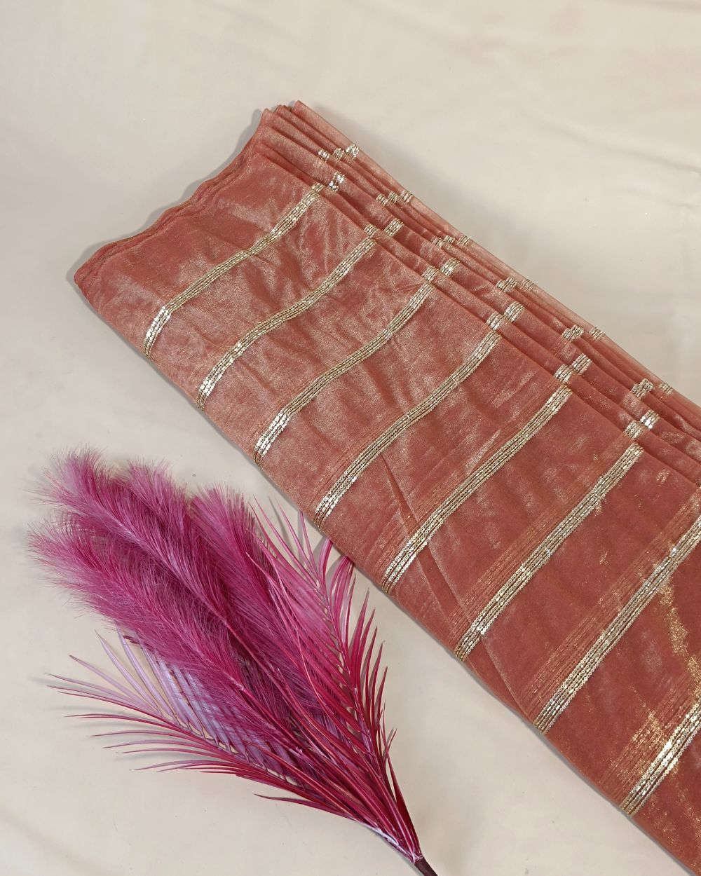 Twill Net Work Brown Colour 42 Inches Width