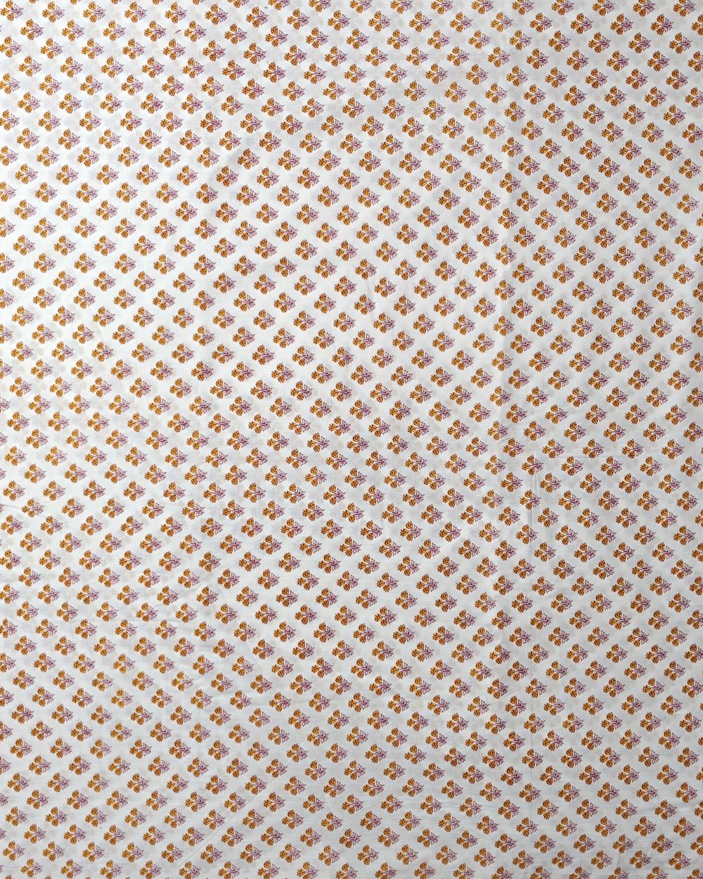 Hand Block Printed Cotton Jaipuri White Colour 44 Inches Width
