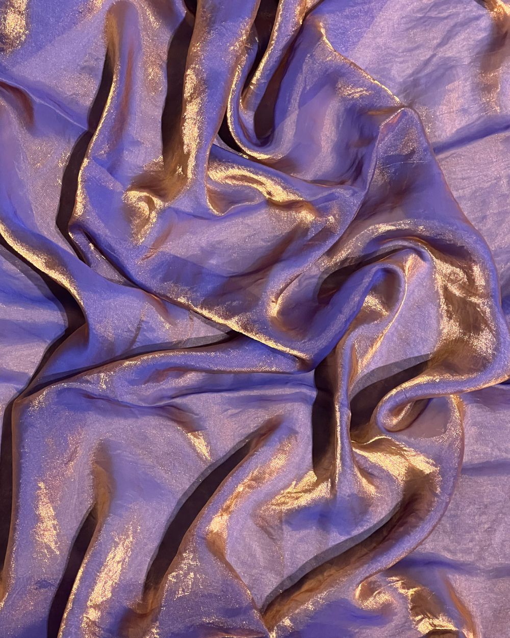 Plain Space Silk (Fendy Satin) Copper Lavender Colour 45 Inches Width