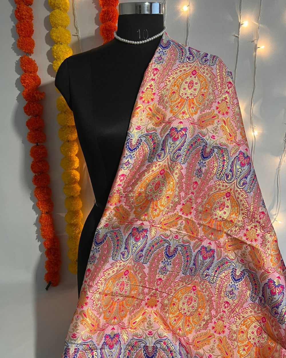 Jacquard Brocade Baby Pink Colour 46 Inches Width