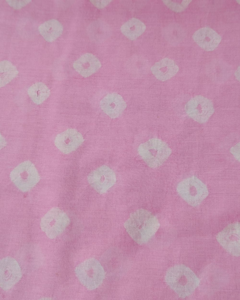 Pure Soft Cotton Bandhani Print Baby Pink Colour 44 Inches Width