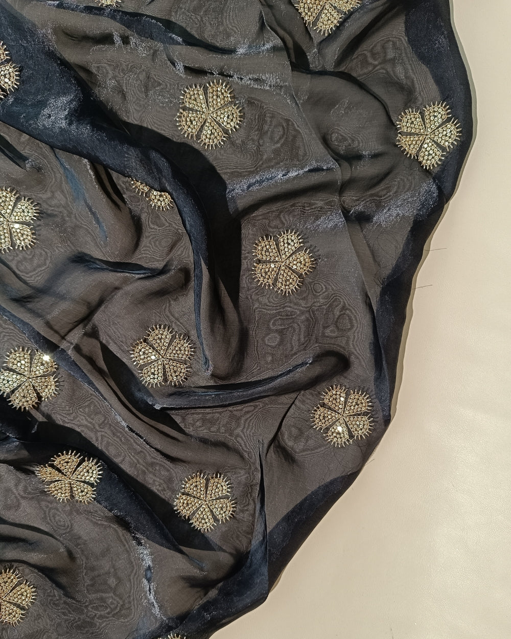 Space Silk Work Black 46 Inches Width