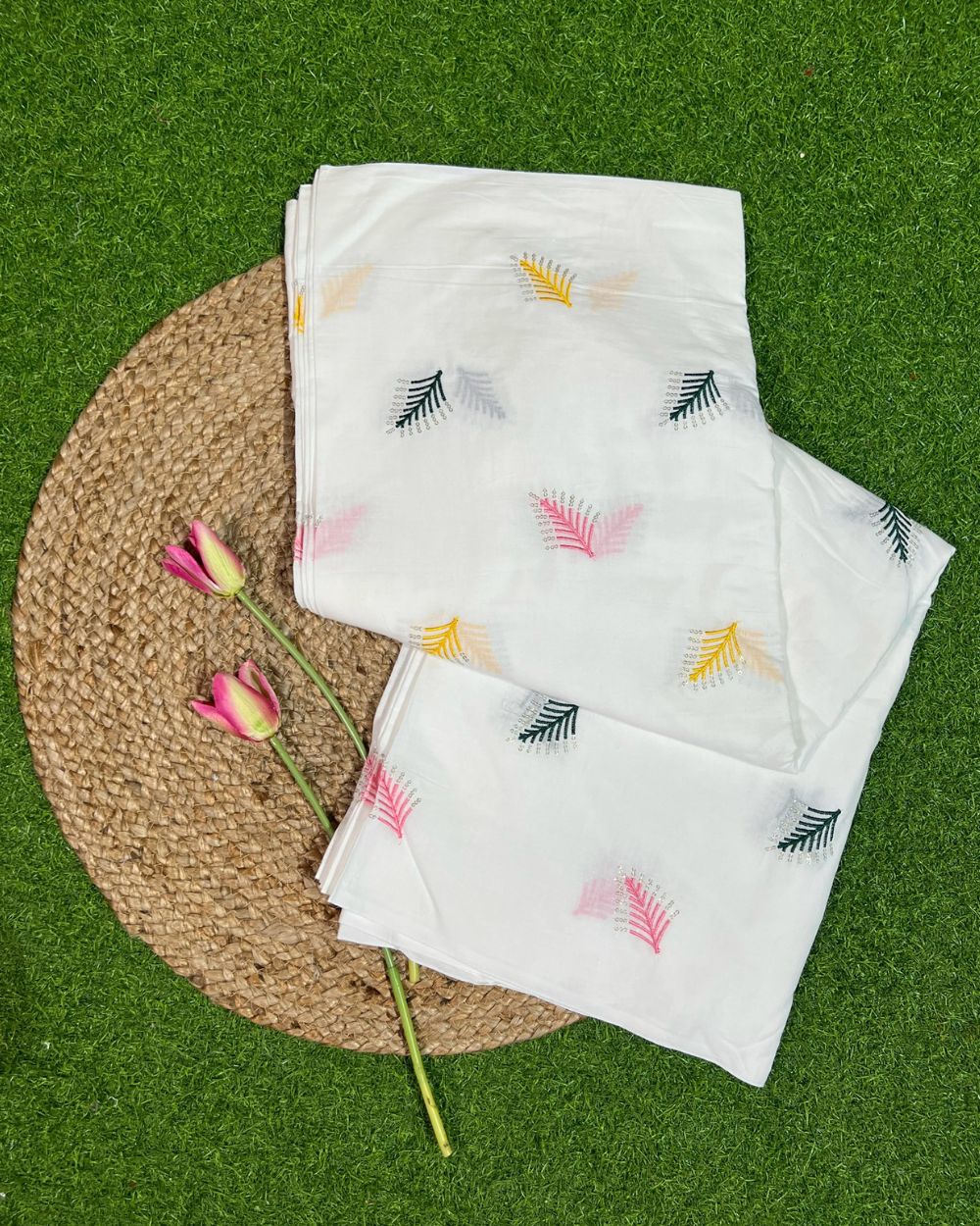 Cotton Work White Colour 44 Inches Width