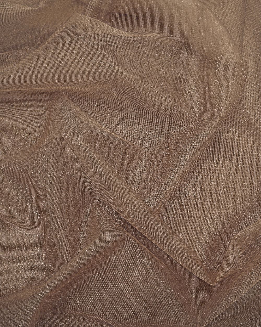 Plain Net-silky Toffee Brown Colour 44 Inches Width