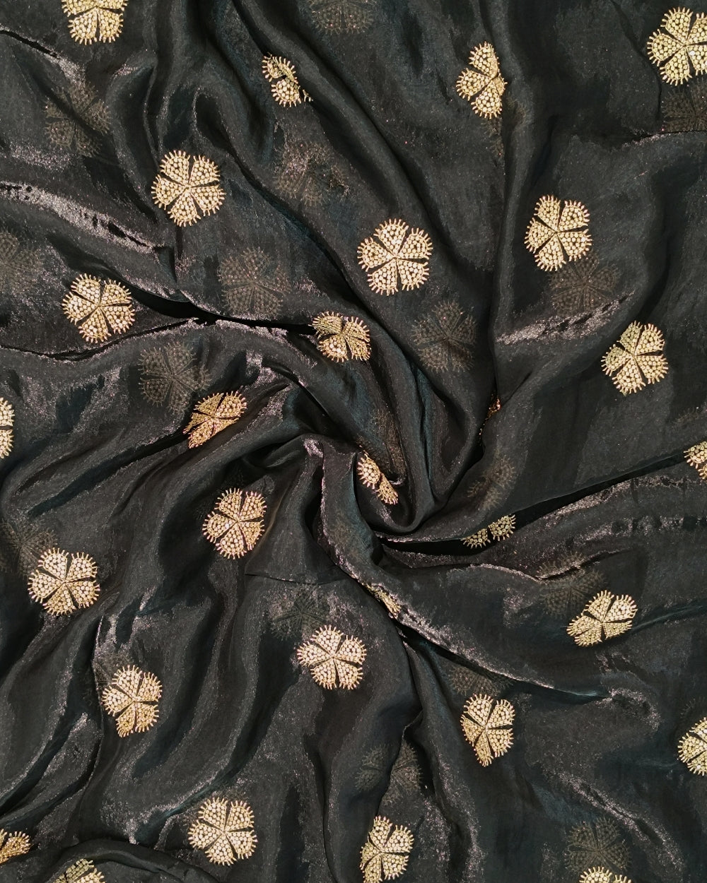 Space Silk Work Black 46 Inches Width