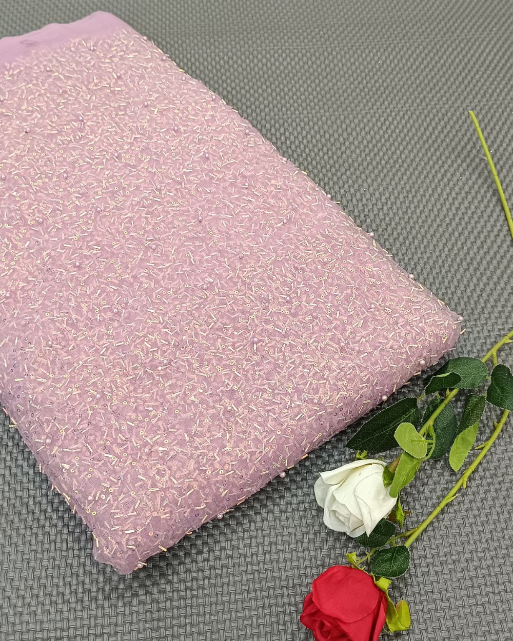 Imported Net Work Onion Pink Colour 47 Inches Width