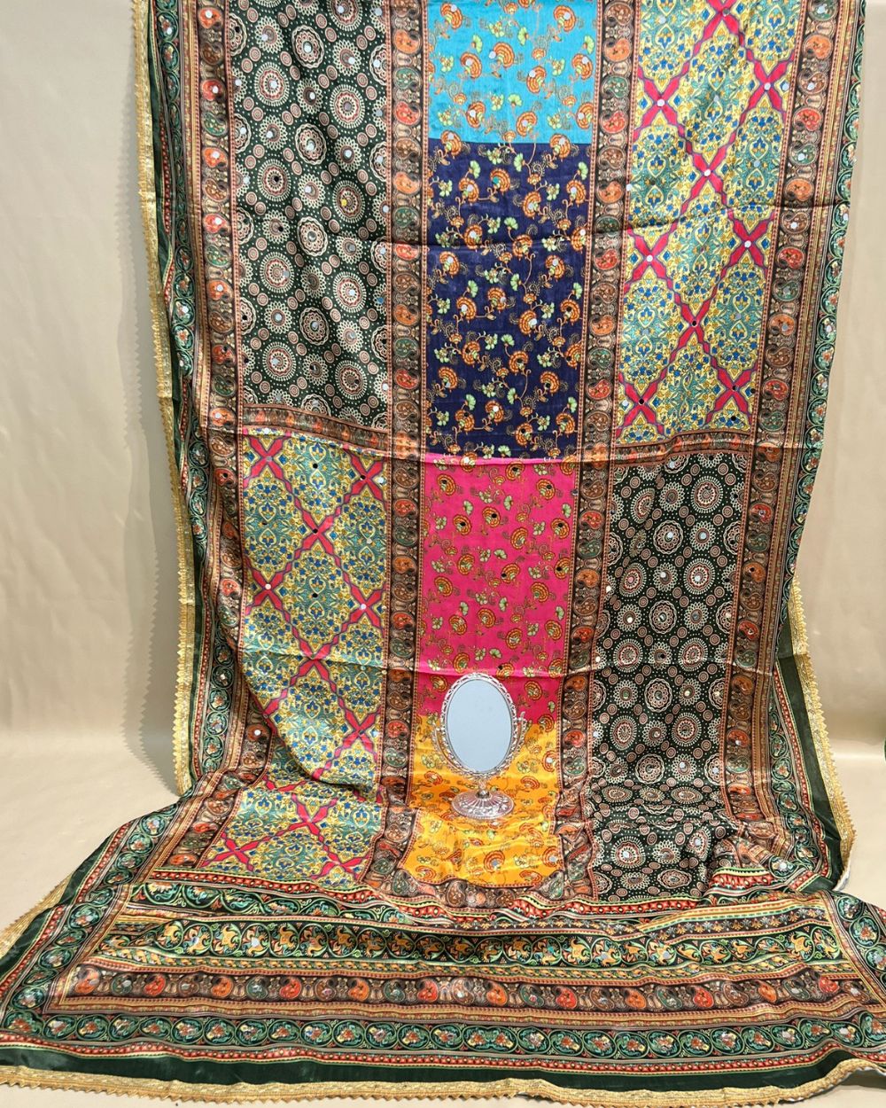Chinnon Abla Work Dupatta Multicolor 42 Inches Width