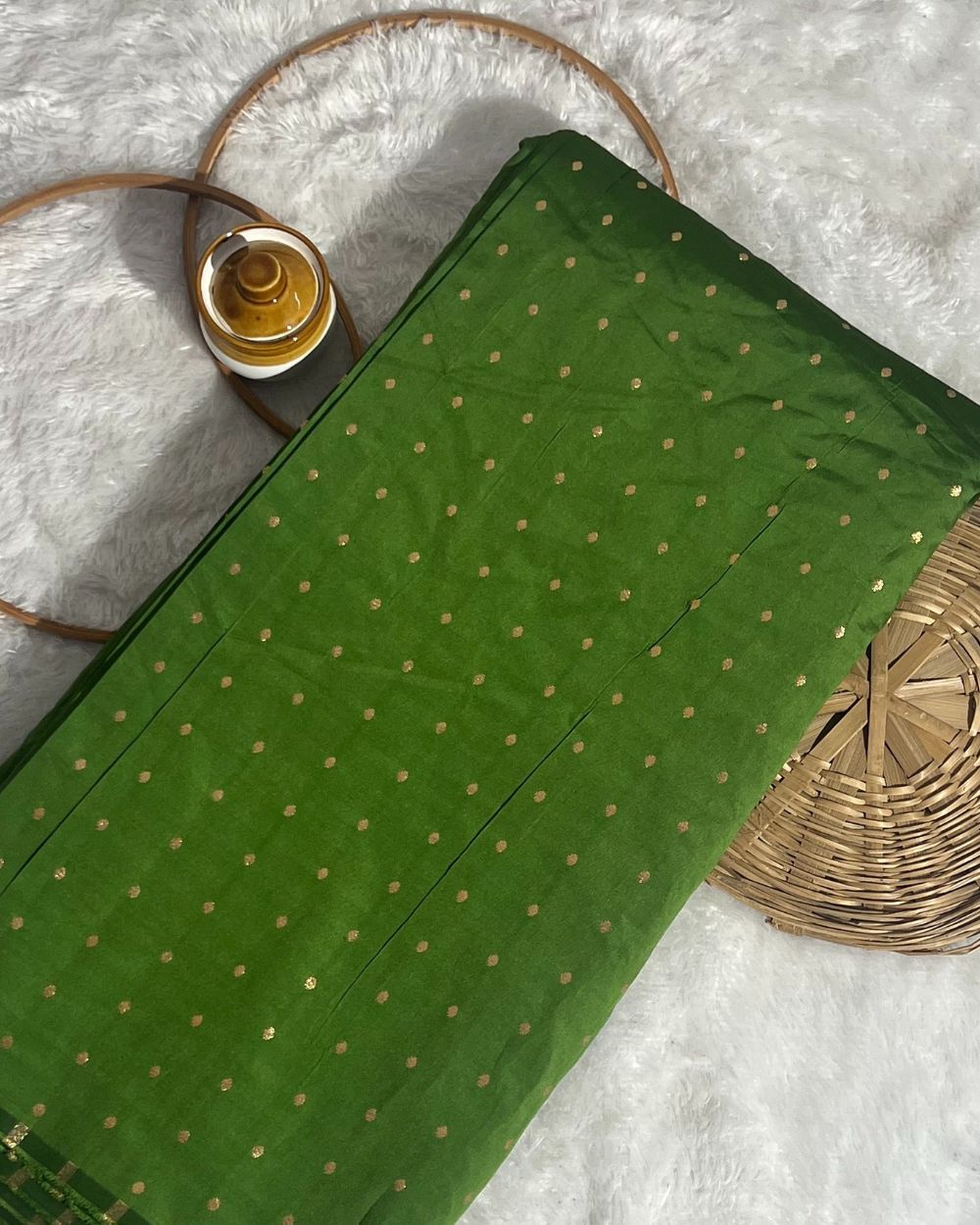 Taffeta Work Mehandi Green Colour 54 Inches Width