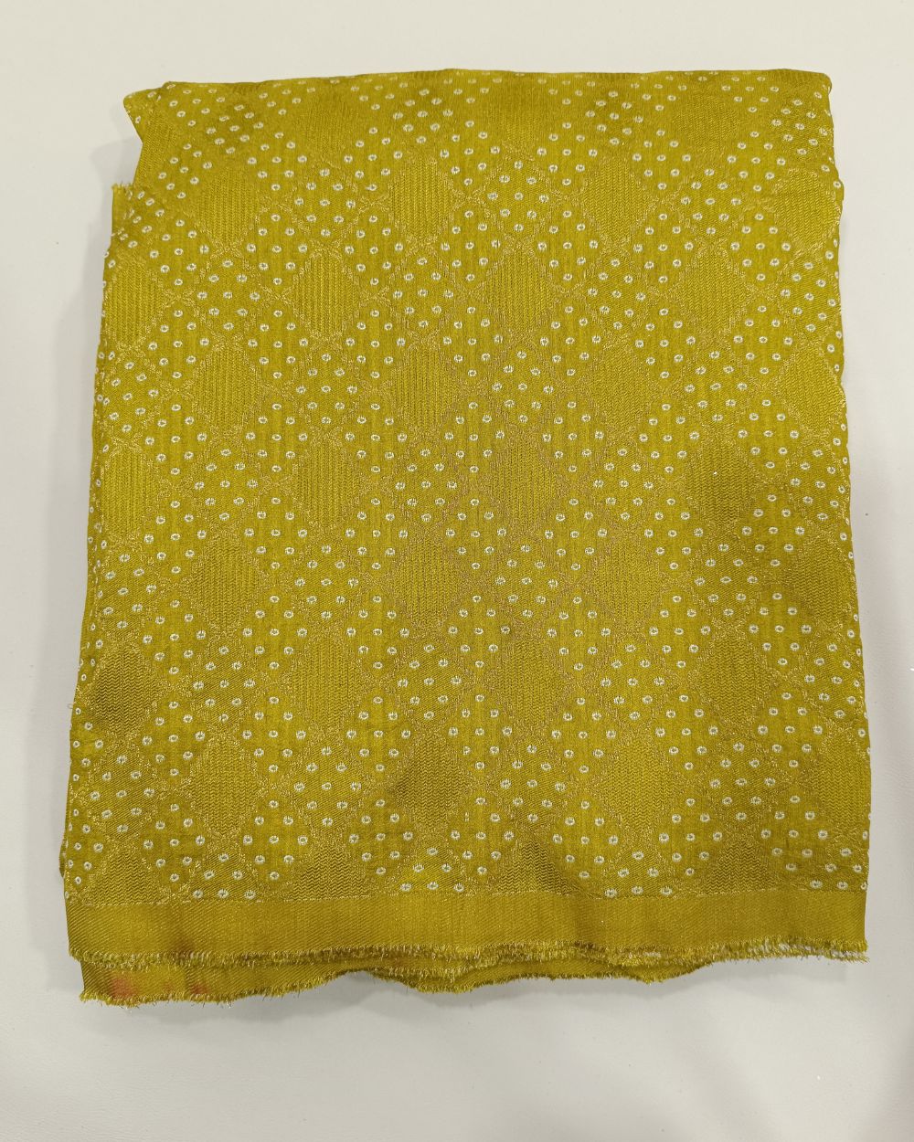 Jacquard Dola Silk Olive Green Colour 44 Inches Width