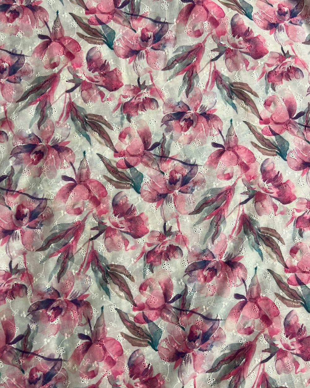 Printed Hakoba Cotton Pink Colour 42 Inches Width