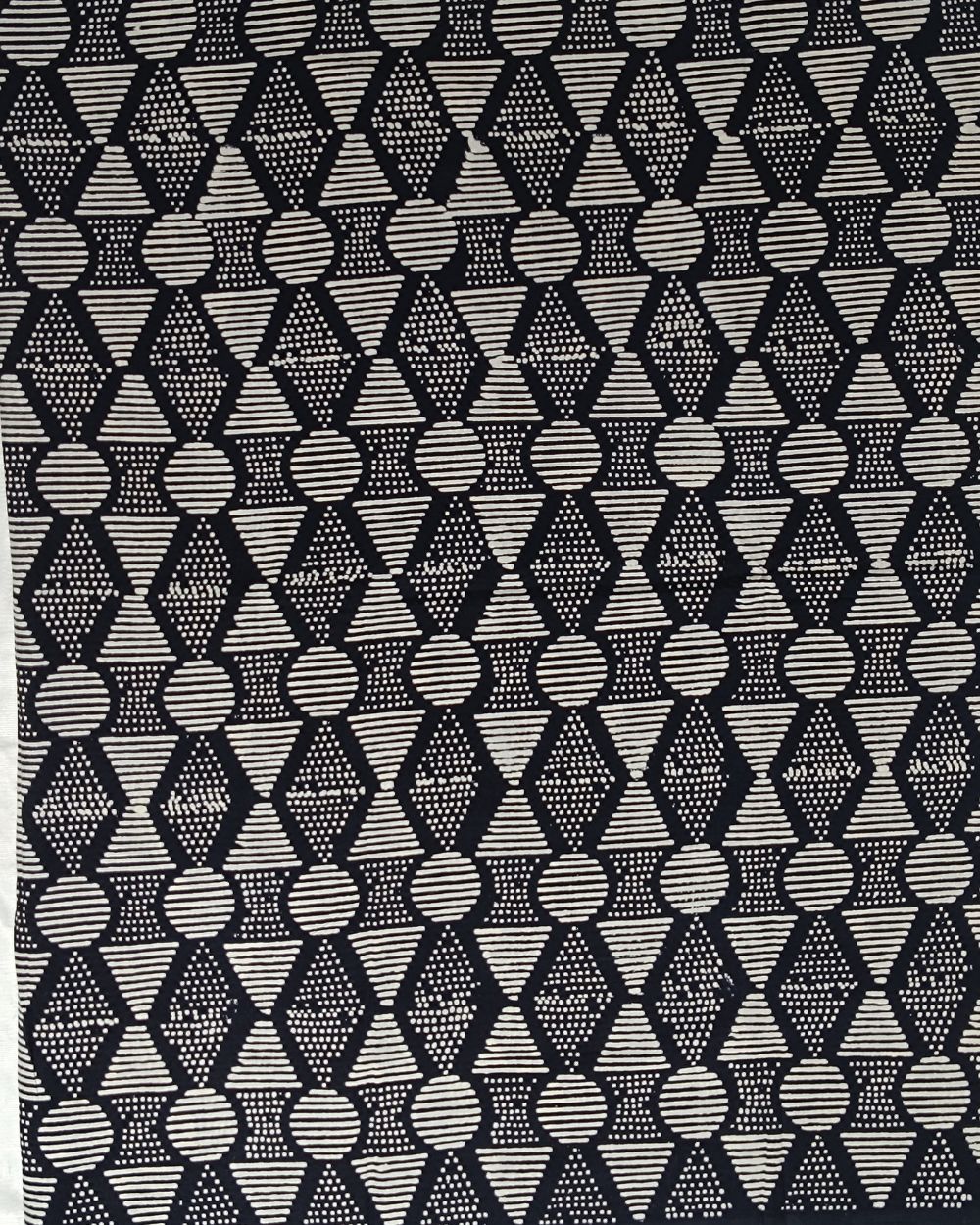 Hand Block Printed Cotton Monochrome Black Colour 42 Inches Width