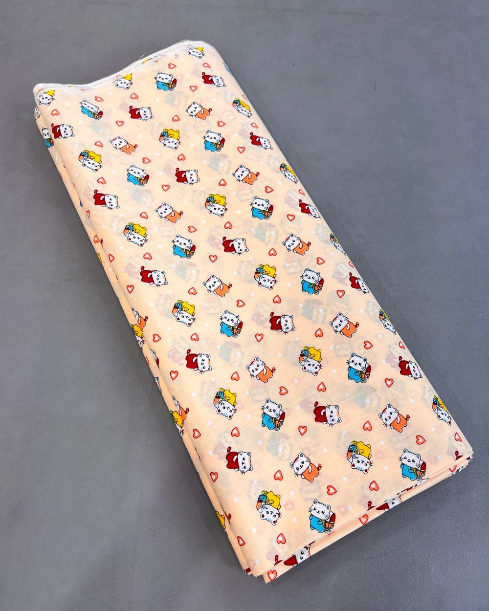 Printed Cotton Nursery Light Orange Colour 42 Inches Width