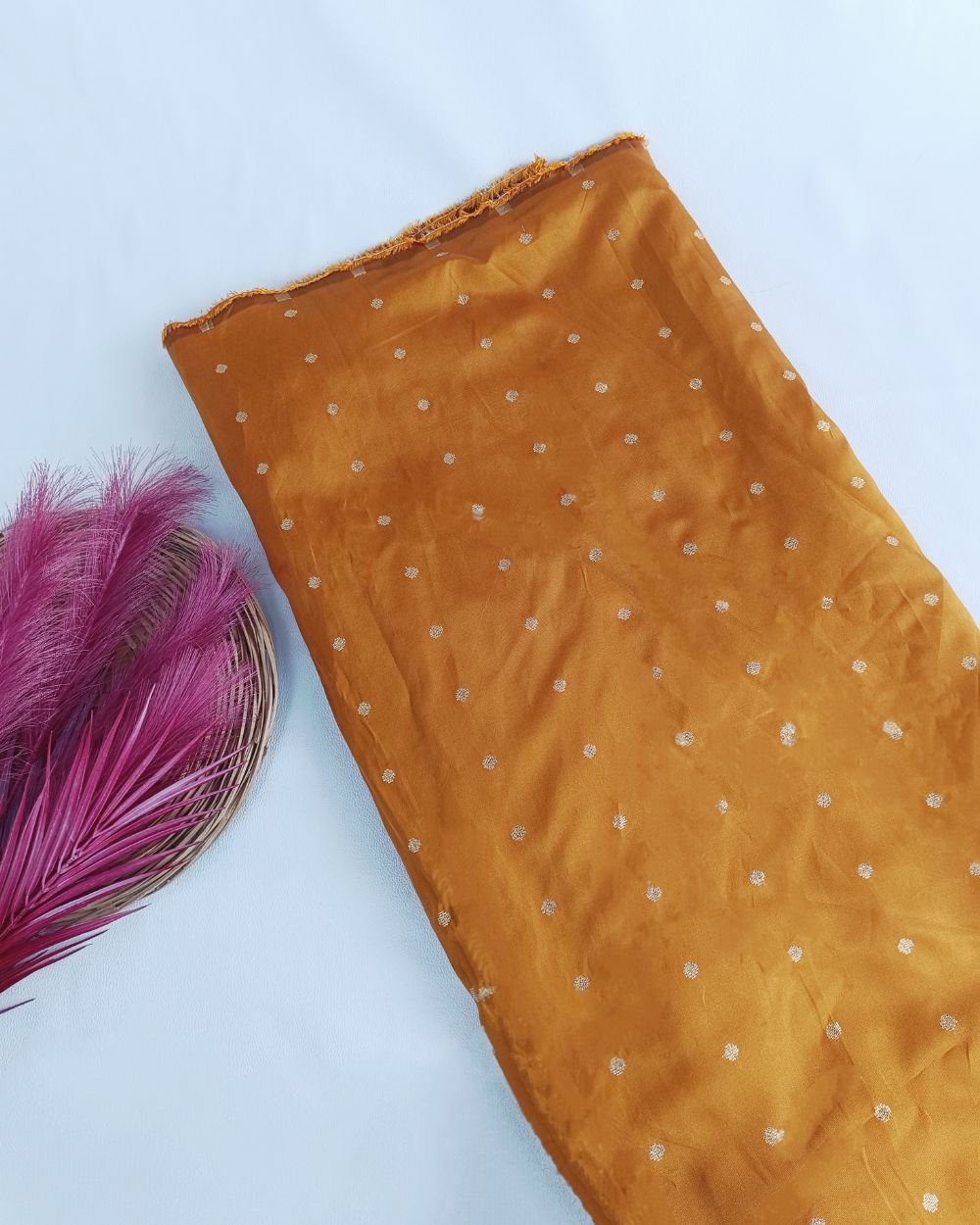 Taffeta Work Dark Turmeric Yellow Colour 60 Inches Width