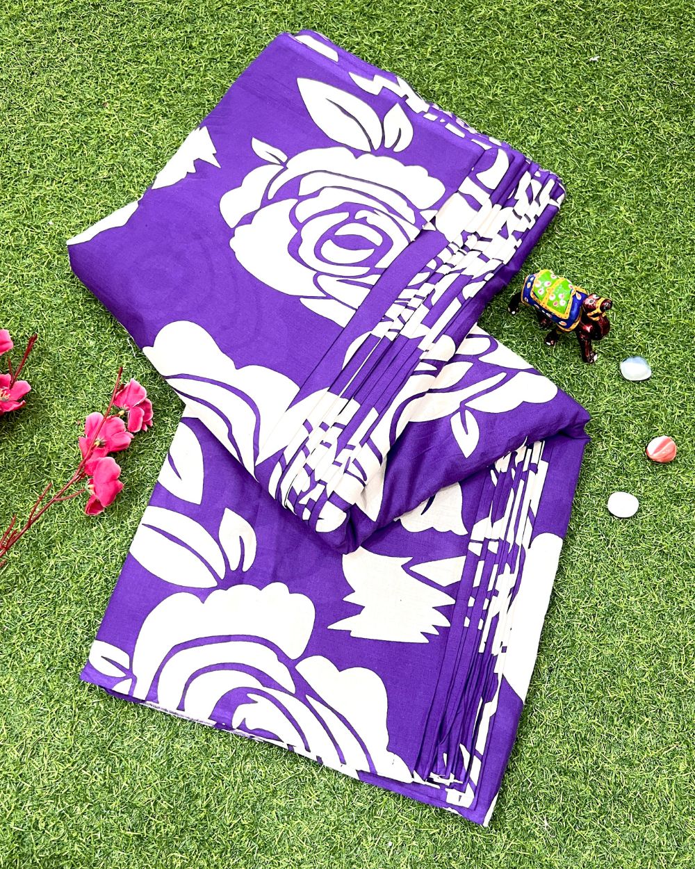 Printed Cotton Purple Colour 42 Inches Width