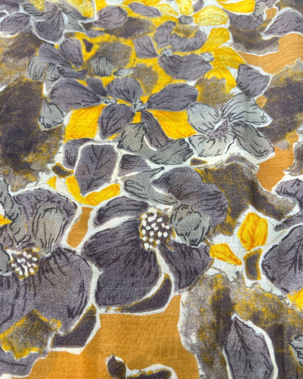 Mal Cotton with Foil Grey Colour 42 Inches Width