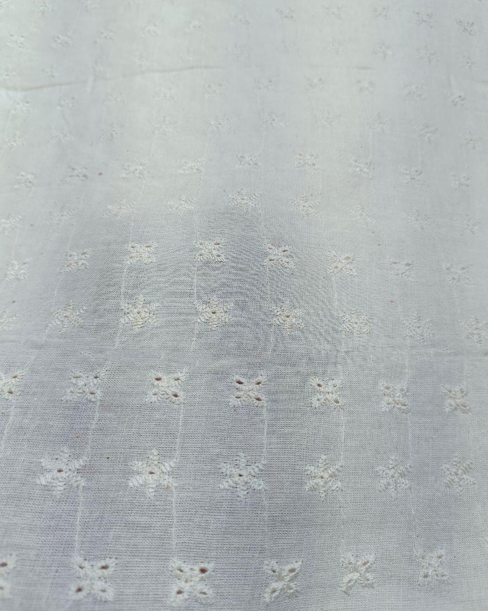 Dyeable Pure Cotton Hakoba Fabric Off White Colour 45 Inches Width