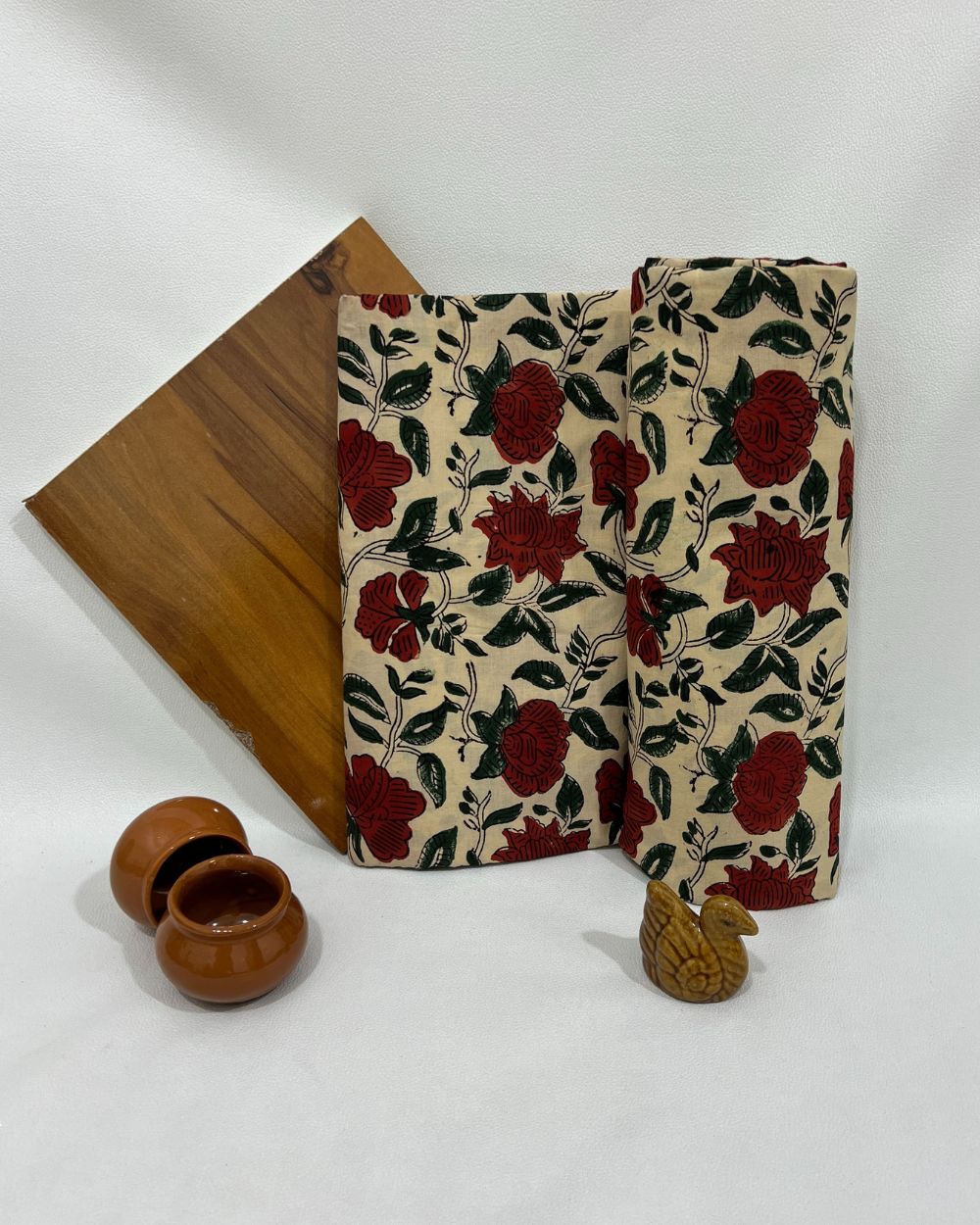 Bagru Hand Block Printed Cotton Beige Colour 45 Inches Width