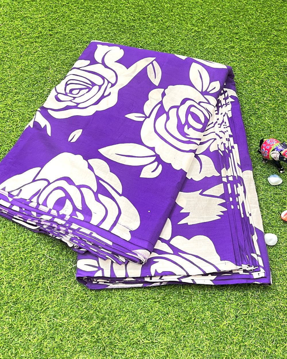 Printed Cotton Purple Colour 42 Inches Width