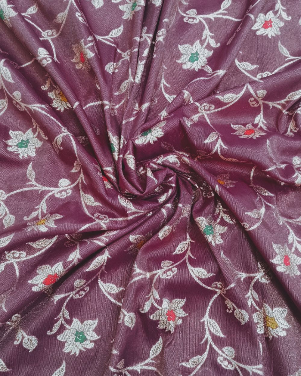 Banarasi Pinkish Wine Colour 45 Inches Width