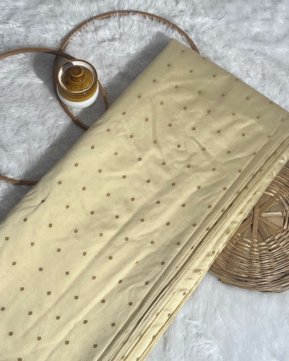 Taffeta Work Golden Colour 54 Inches Width