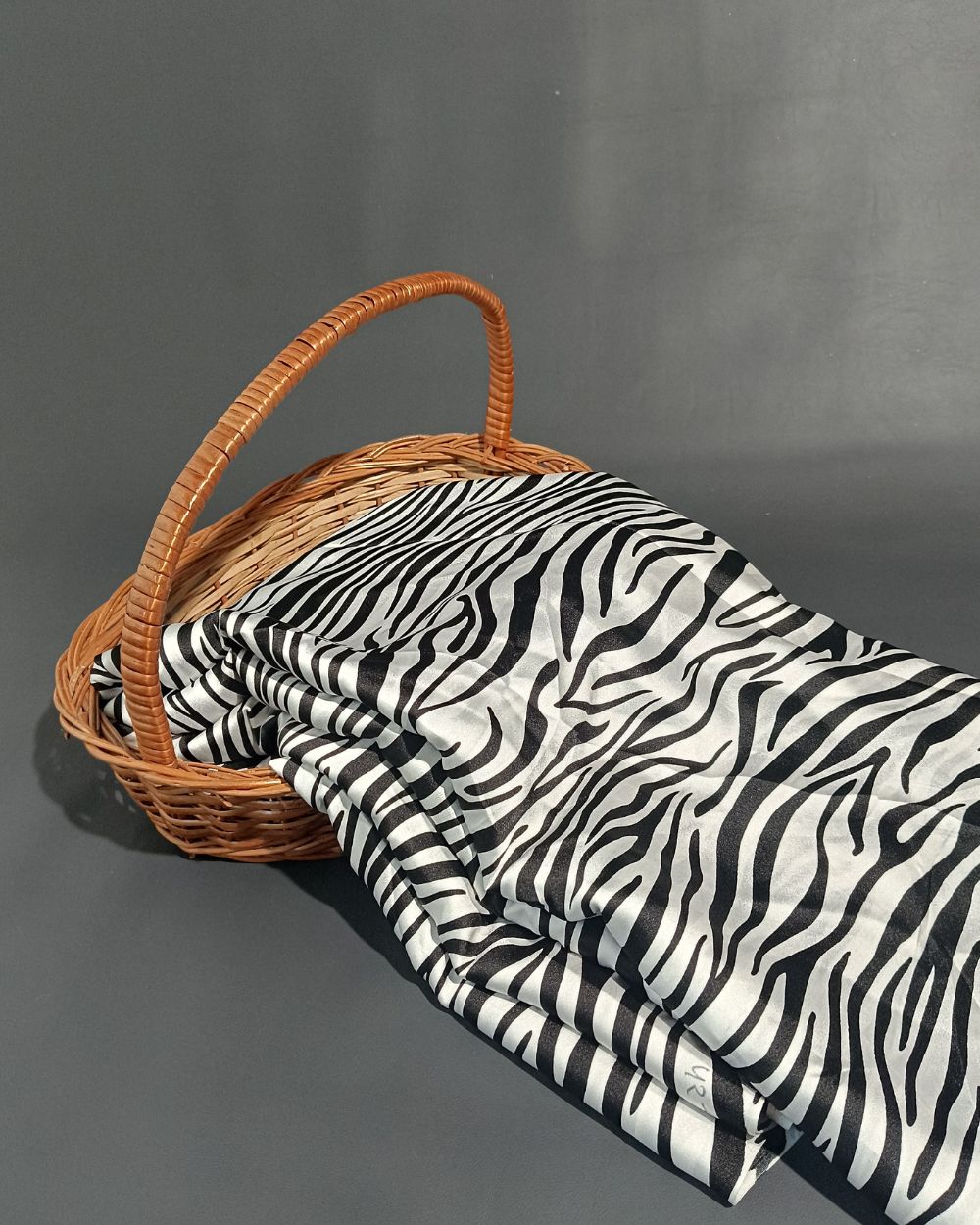 Printed Satin Black & White Colour 44 Inches Width