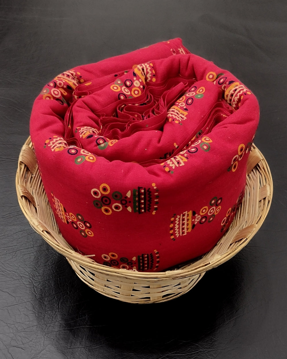 Gujari Print Cotton Red Colour 41 Inches Width