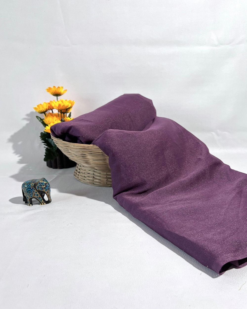 Plain Star Georgette Pastel Grape Colour 44 Inches Width