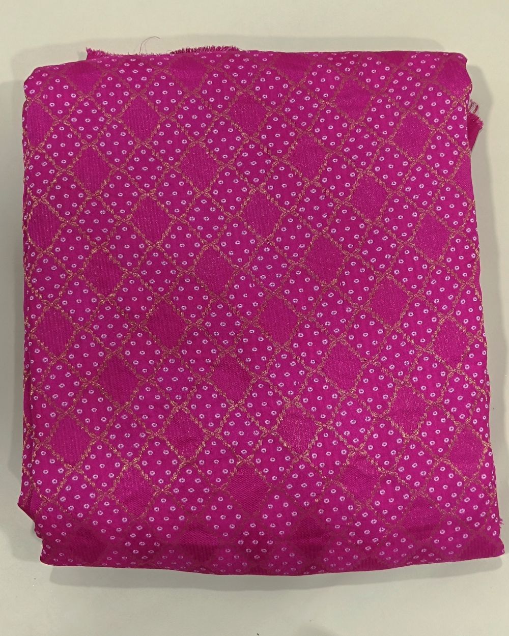 Jacquard Dola Silk Rani Pink Colour 44 Inches Width