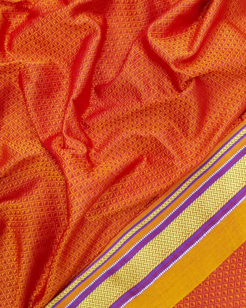 Printed Cotton Khun Orange Colour 36 Inches Width