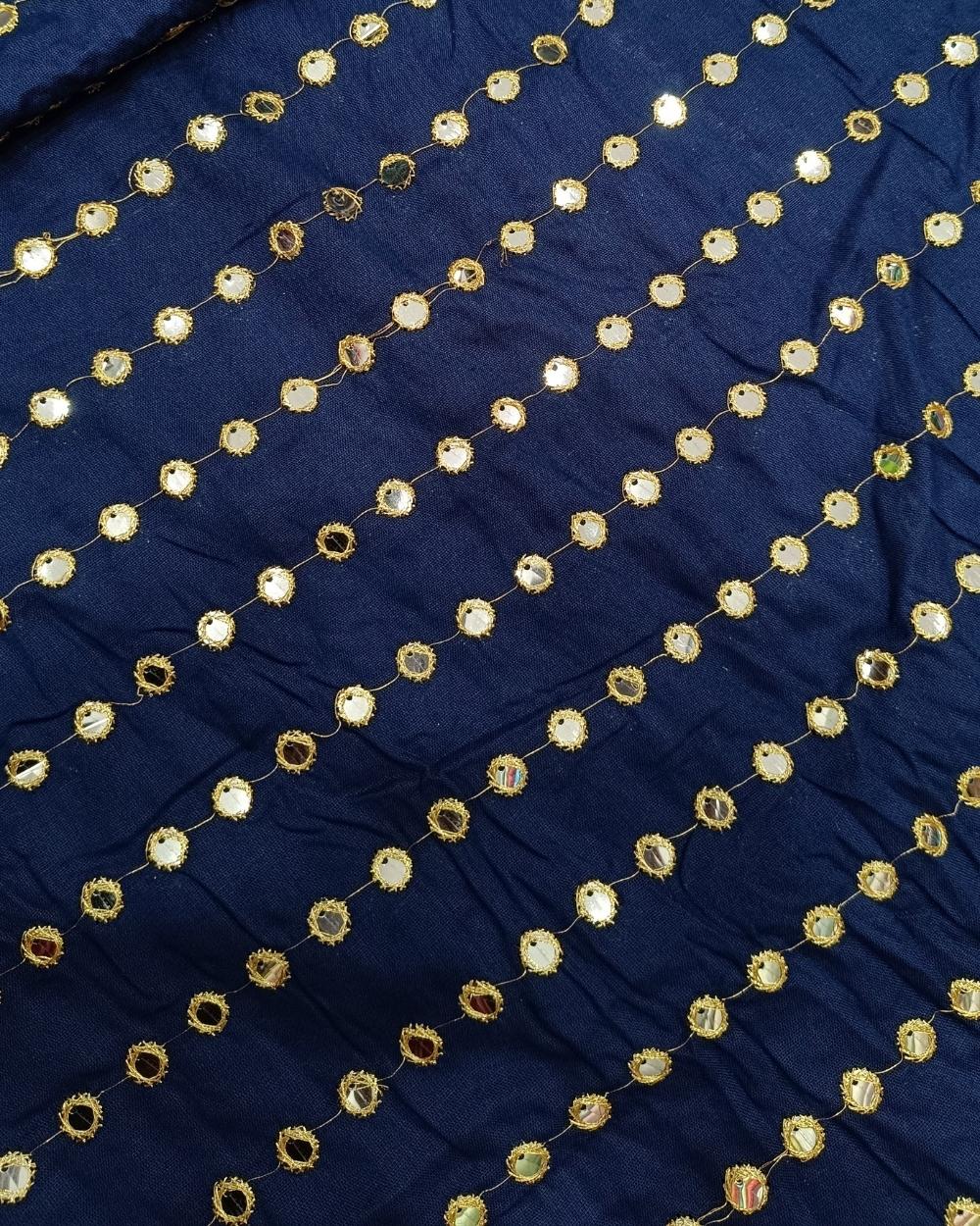 Rayon Abla Work Navy Blue Colour 42 inches width