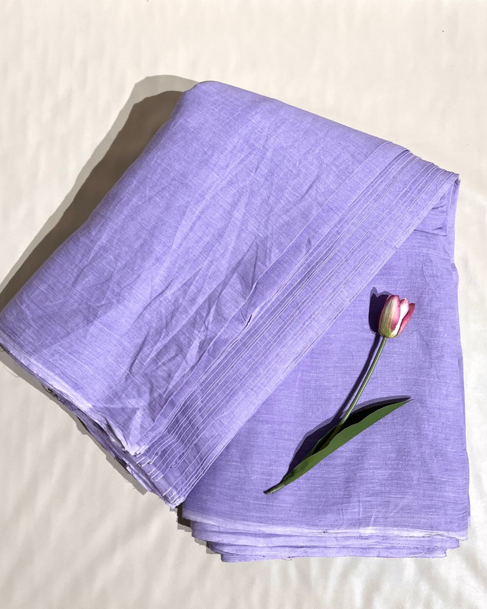 Plain Kora Cotton Pale Lavender Colour 42 Inches Width