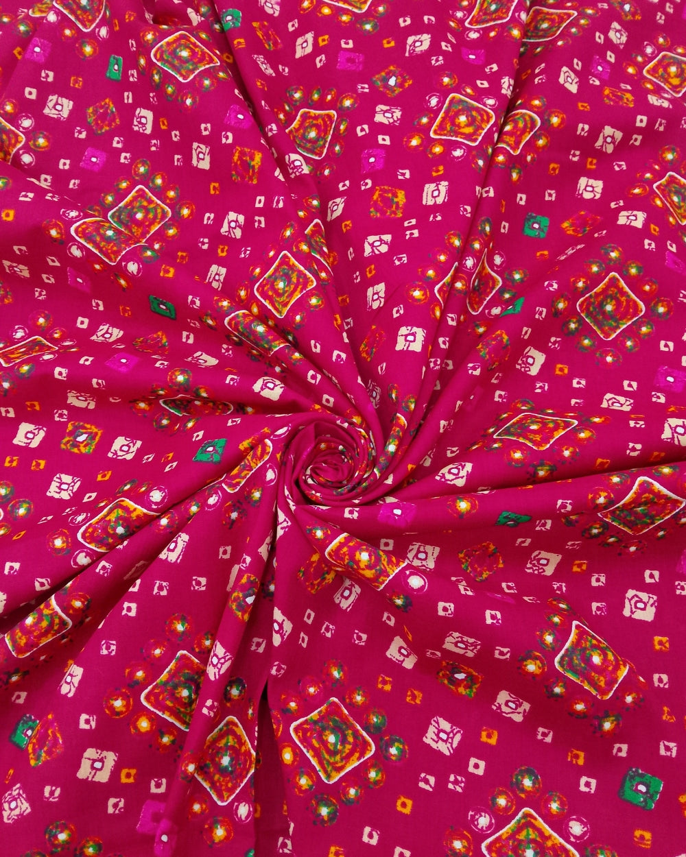 Printed Cotton Rani Pink 42 Inches Width