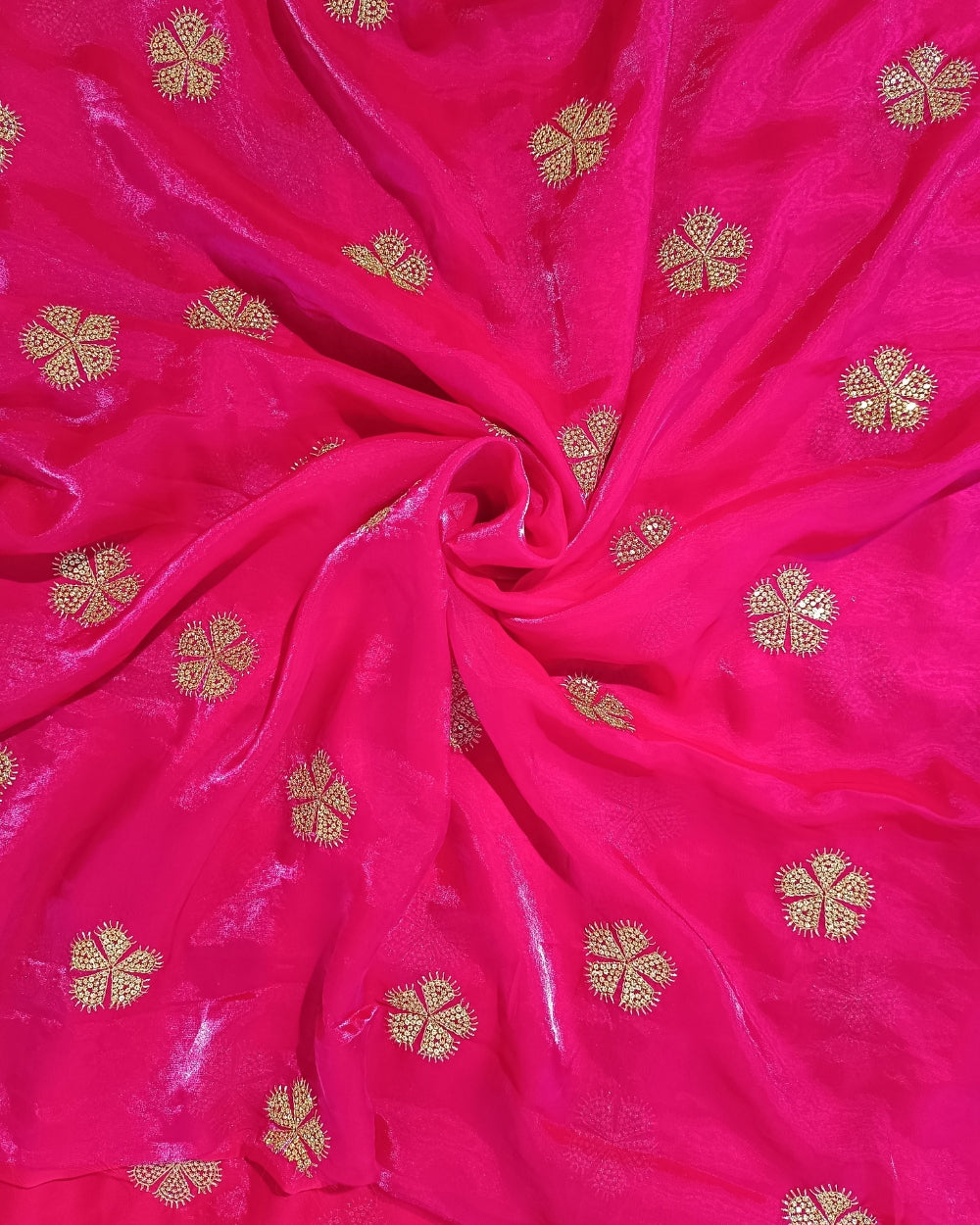 Space Silk Work Rani Pink 46 Inches Width