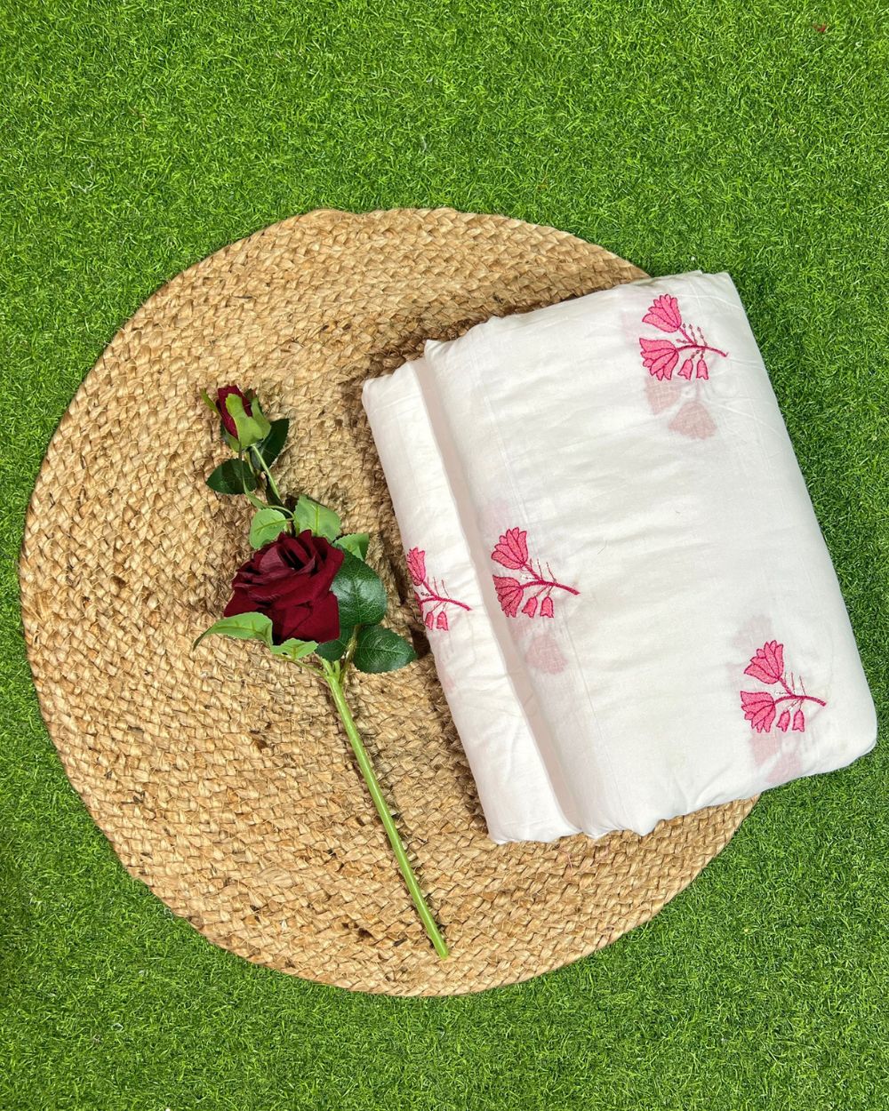 Cotton Work White Colour 44 Inches Width